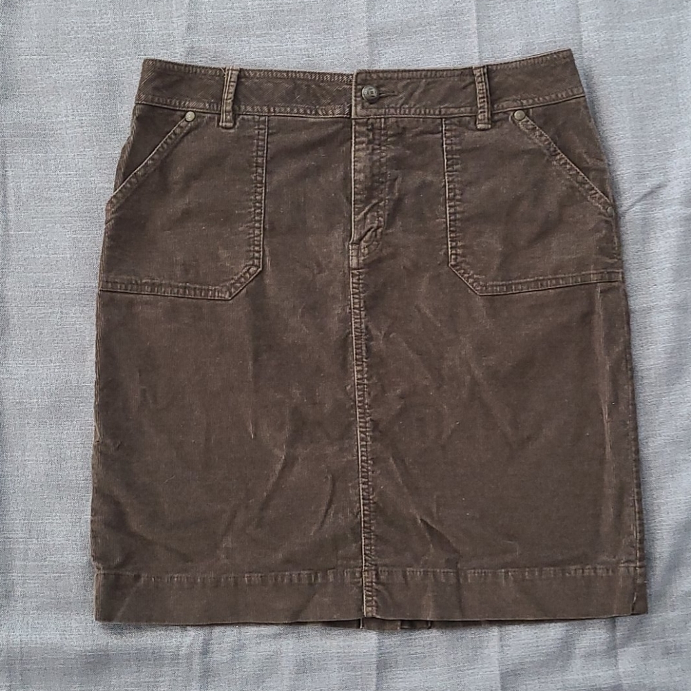 Sonoma dark brown cordouroy skirt